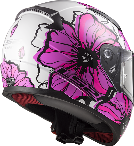 Casco Integrale per moto Rosa LS2 FF353 RAPID POPPIES PINK