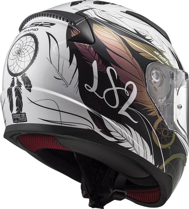 Casco Integrale per moto LS2 FF353 RAPID BOHO WHITE BLACK PINK 