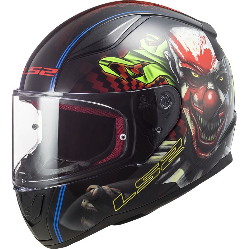 Casco Integrale per moto Nero con Jocker LS2 FF353 RAPID HAPPY DREAMS