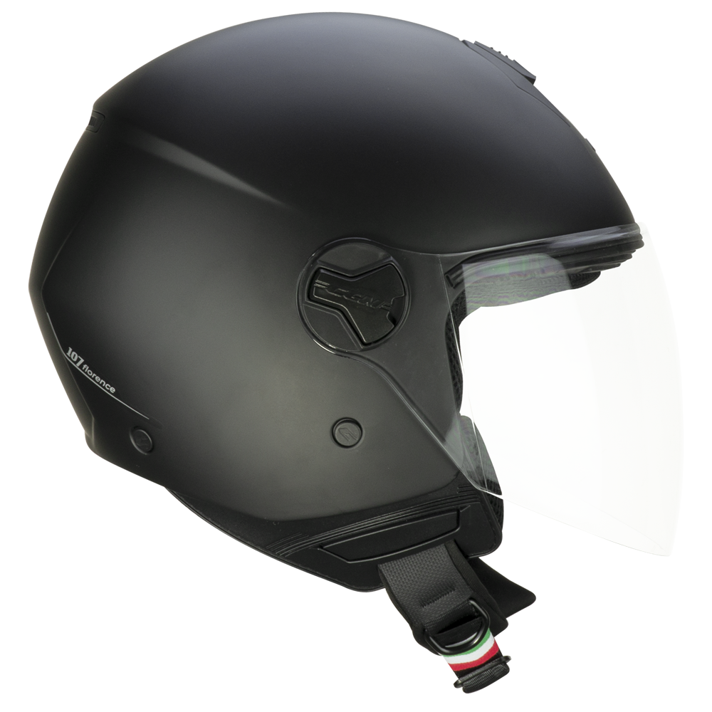 Casco Jet Cgm 107A FLORENCE MONO Nero opaco visiera lunga 