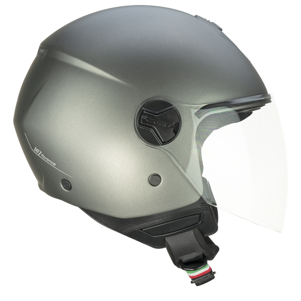 Casco Jet Cgm 107A FLORENCE MONO Antracite satinato visiera lunga 