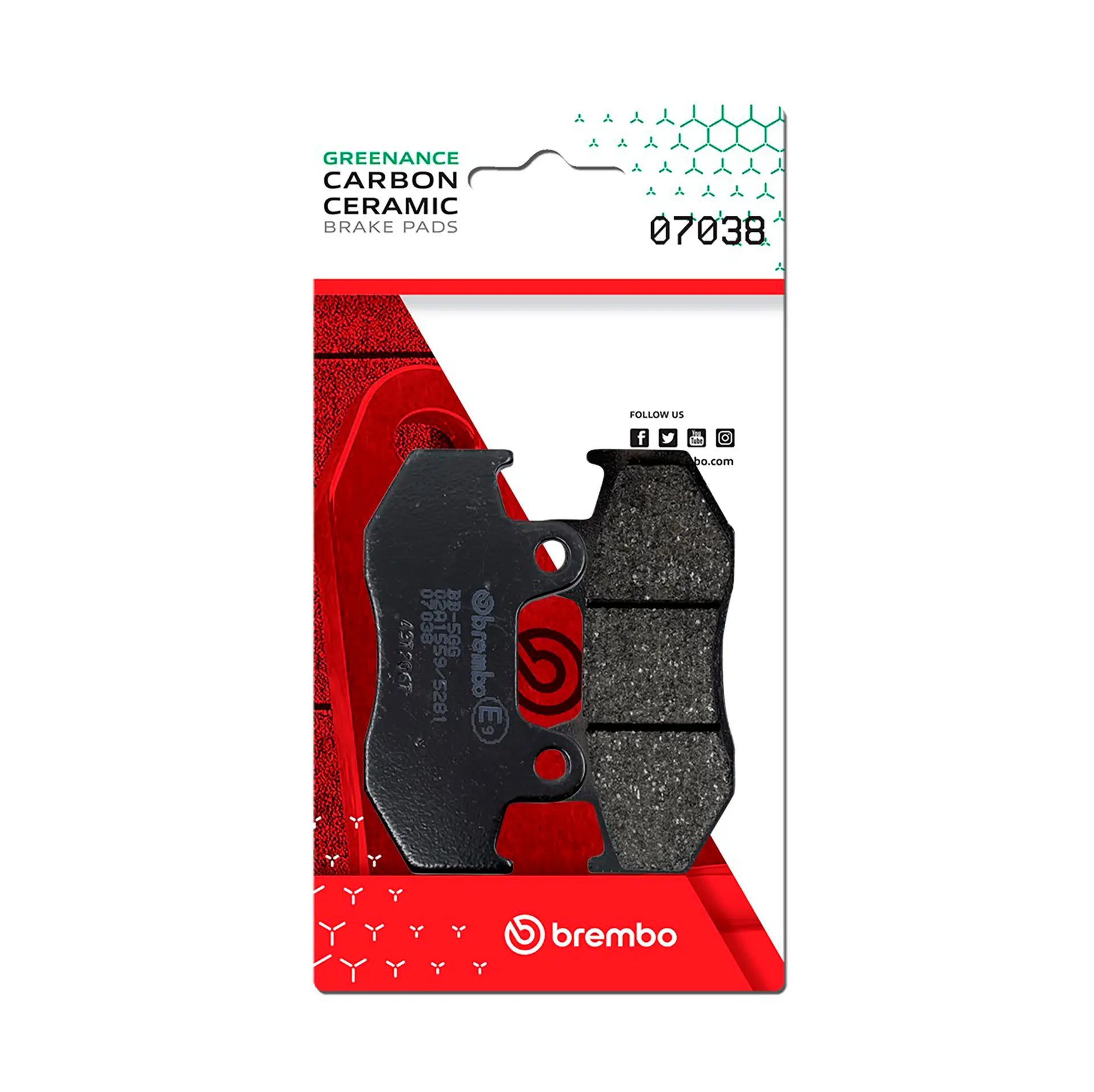 07038 Coppia Pastiglie freno Brembo Anteriori Honda Sh 125/150 2001 - 2008