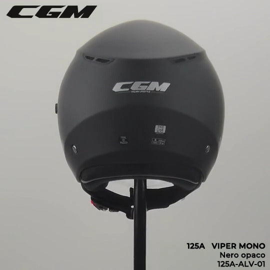 Casco Jet Cgm Uomo Donna 125A VIPER MONO Nero opaco