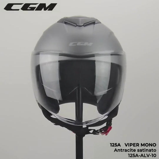 Casco Jet Cgm Uomo Donna 125A VIPER MONO Antracite satinato