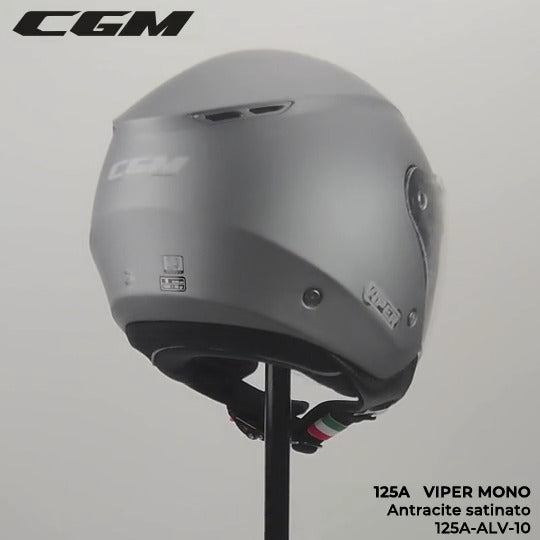 Casco Jet Cgm Uomo Donna 125A VIPER MONO Antracite satinato