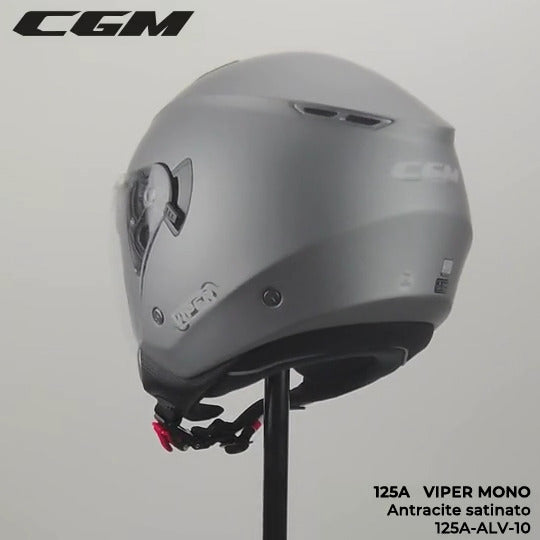 Casco Jet Cgm Uomo Donna 125A VIPER MONO Antracite satinato