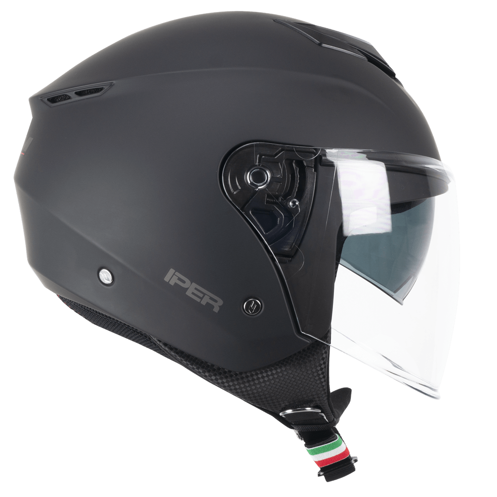 Casco Jet Cgm Uomo Donna Scooter 126A IPER MONO Nero opaco