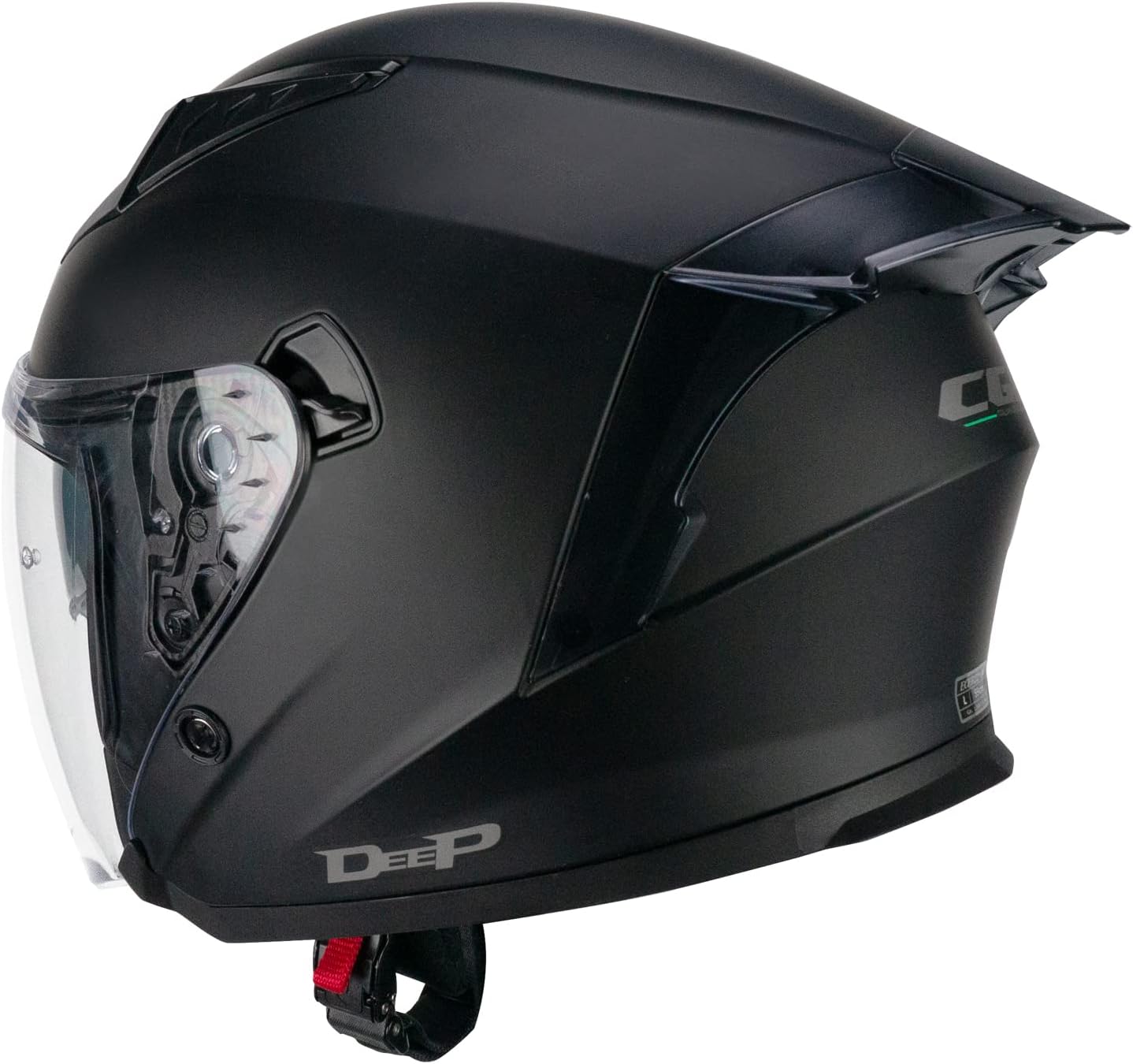 Casco Jet Uomo Donna Cgm 127 DEEP Doppia visiera Nero Opaco  