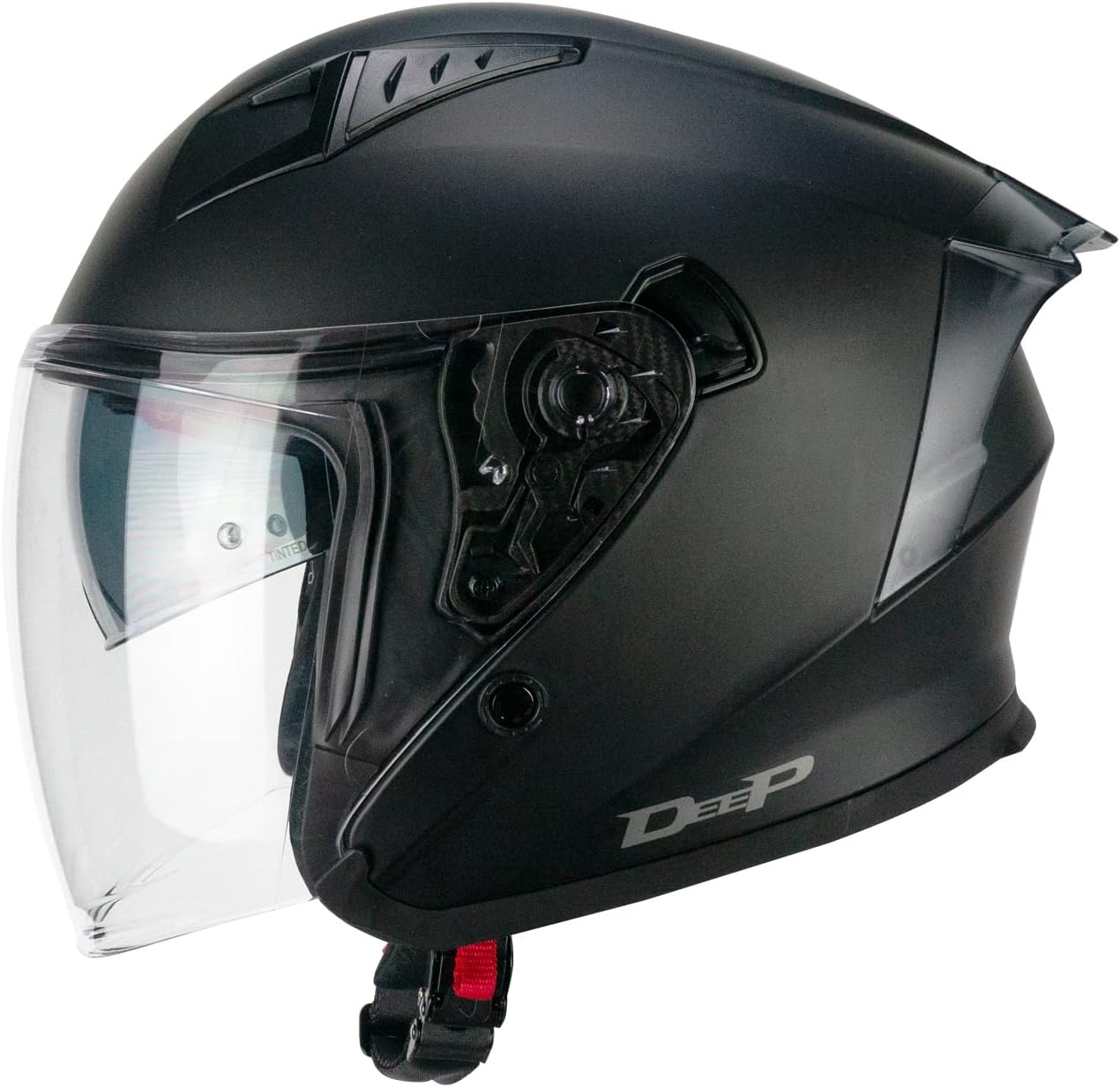 Casco Jet Uomo Donna Cgm 127 DEEP Doppia visiera Nero Opaco  