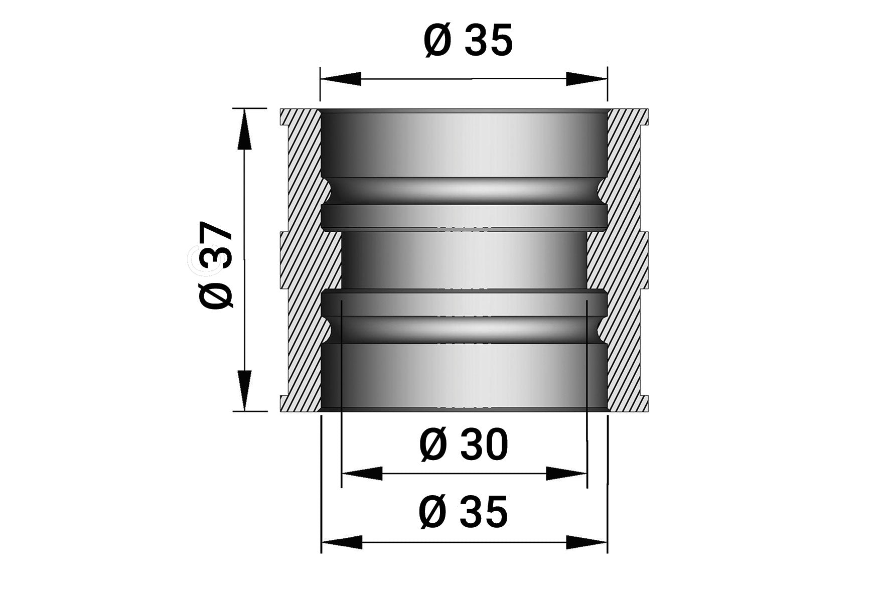 131433B manicotto per carburatori phbh 29 - 30 b (37 mm)