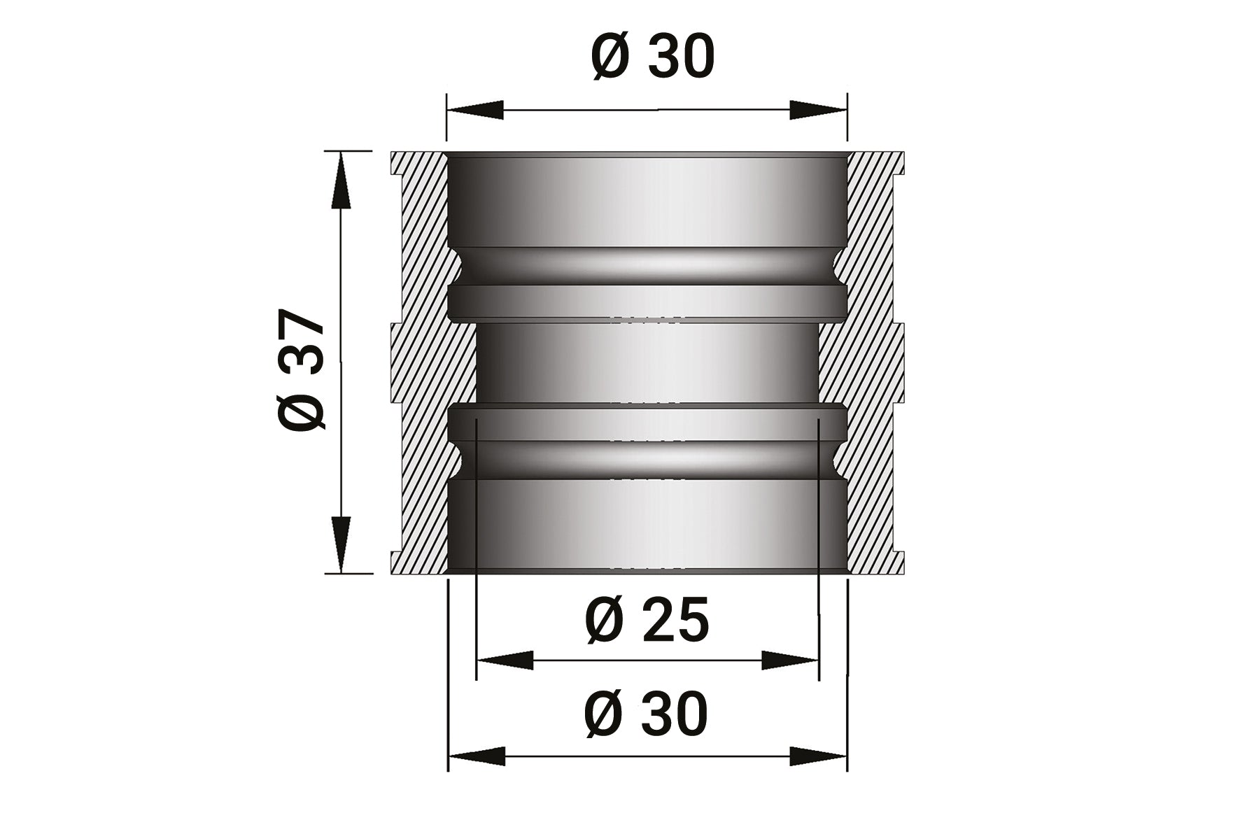 134814B manicotto per carburatori phbl 19 - 25 (37 mm)