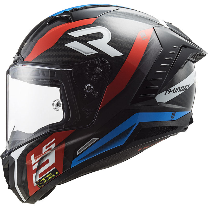 Casco Integrale per moto LS2 FF805 THUNDER CARBON SUPRA RED BLUE