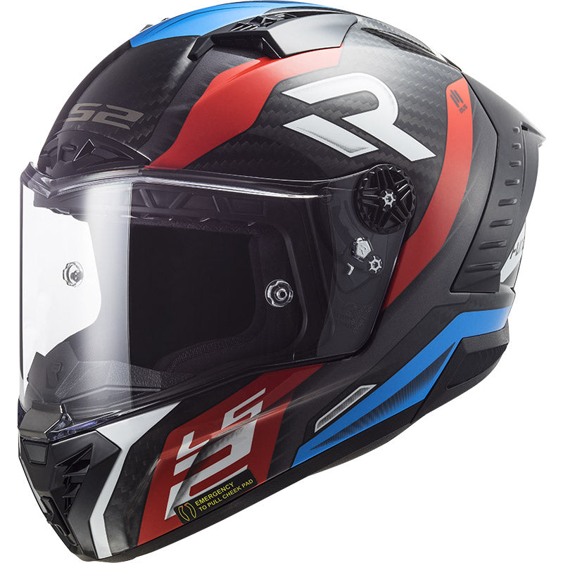 Casco Integrale per moto LS2 FF805 THUNDER CARBON SUPRA RED BLUE