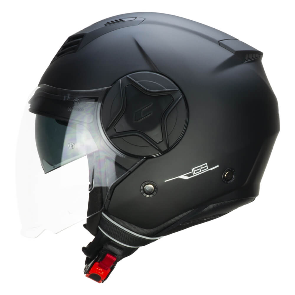 Casco Jet Cgm Uomo Donna Scooter 169A ILLI MONO Nero opaco