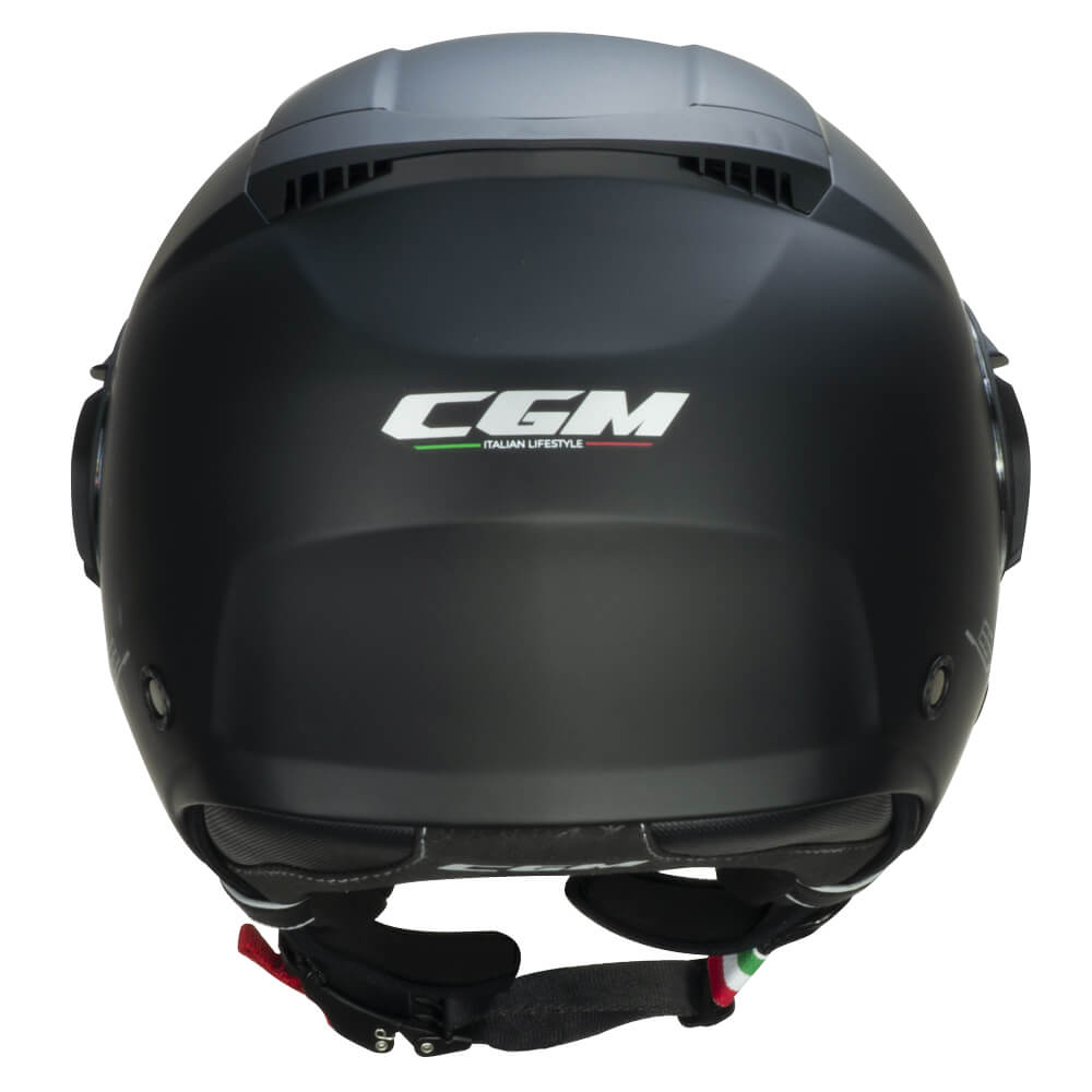 Casco Jet Cgm Uomo Donna Scooter 169A ILLI MONO Nero opaco