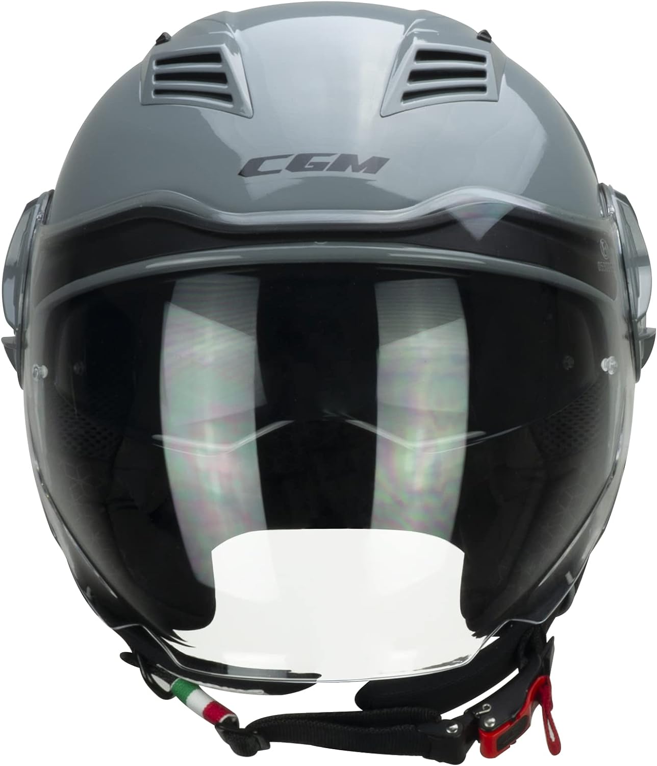 Casco Jet Cgm Uomo Donna Scooter 169A ILLI MONO Grigio 