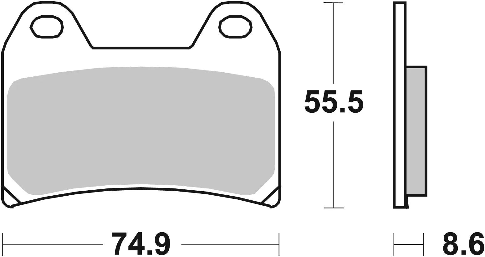 07BB19SA Coppia Pastiglie freno Brembo DUCATI BENELLI MOTO GUZZI YAMAHA 
