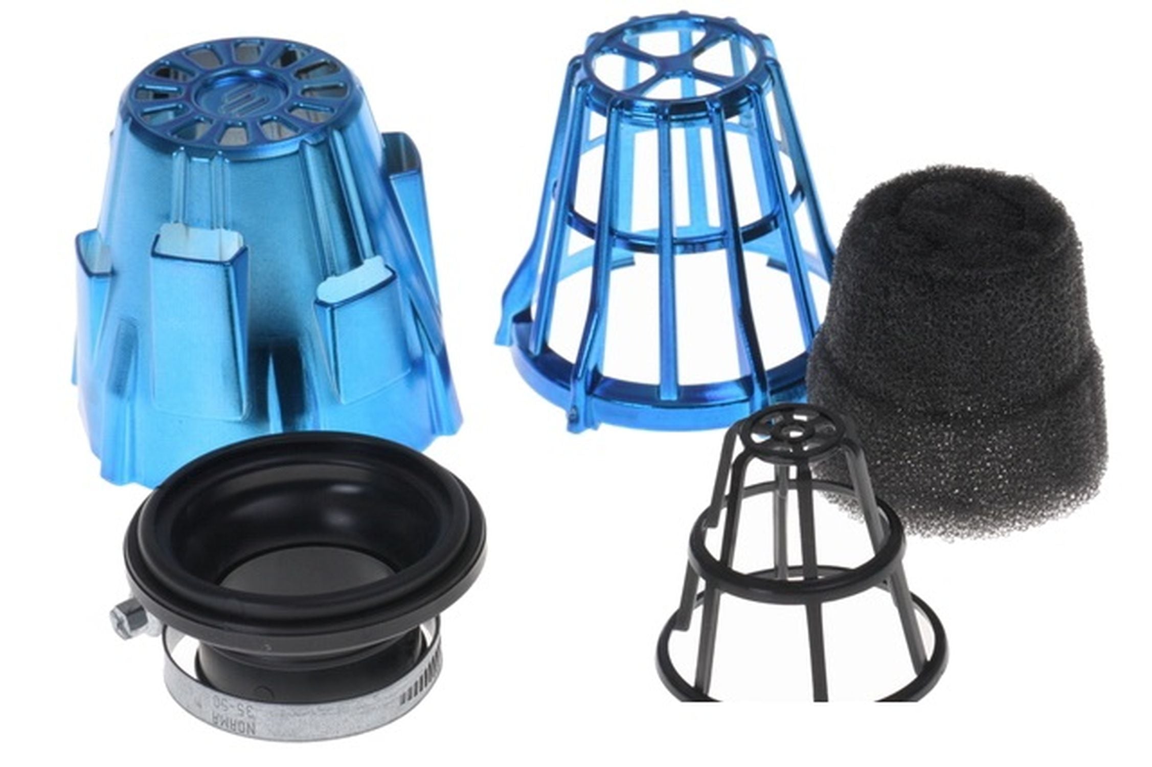 Air Box Cromato Blu Diritto D.37 Polini