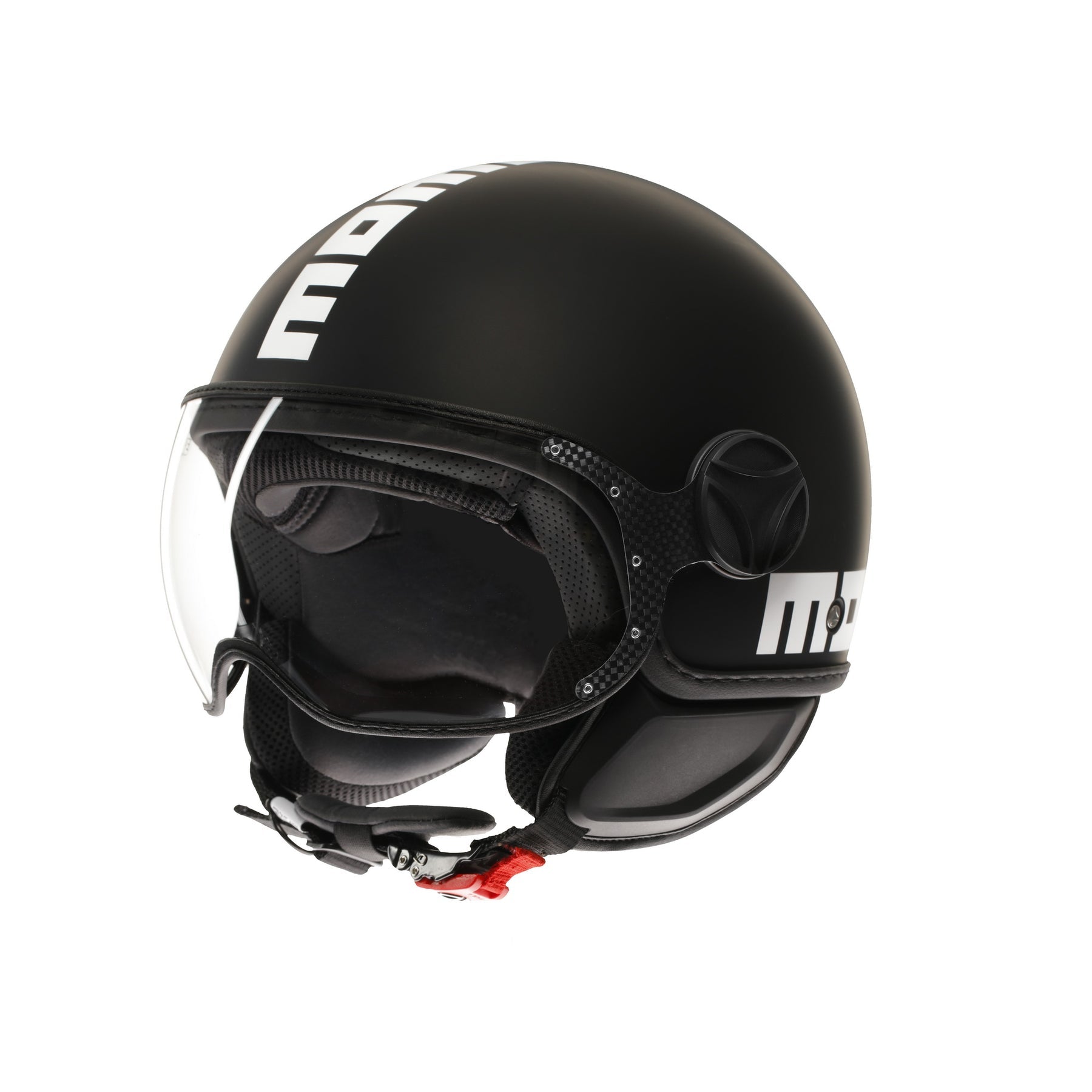 Casco moto jet Momo Design FGTR CLASSIC Mono E2206 Nero opaco / bianco