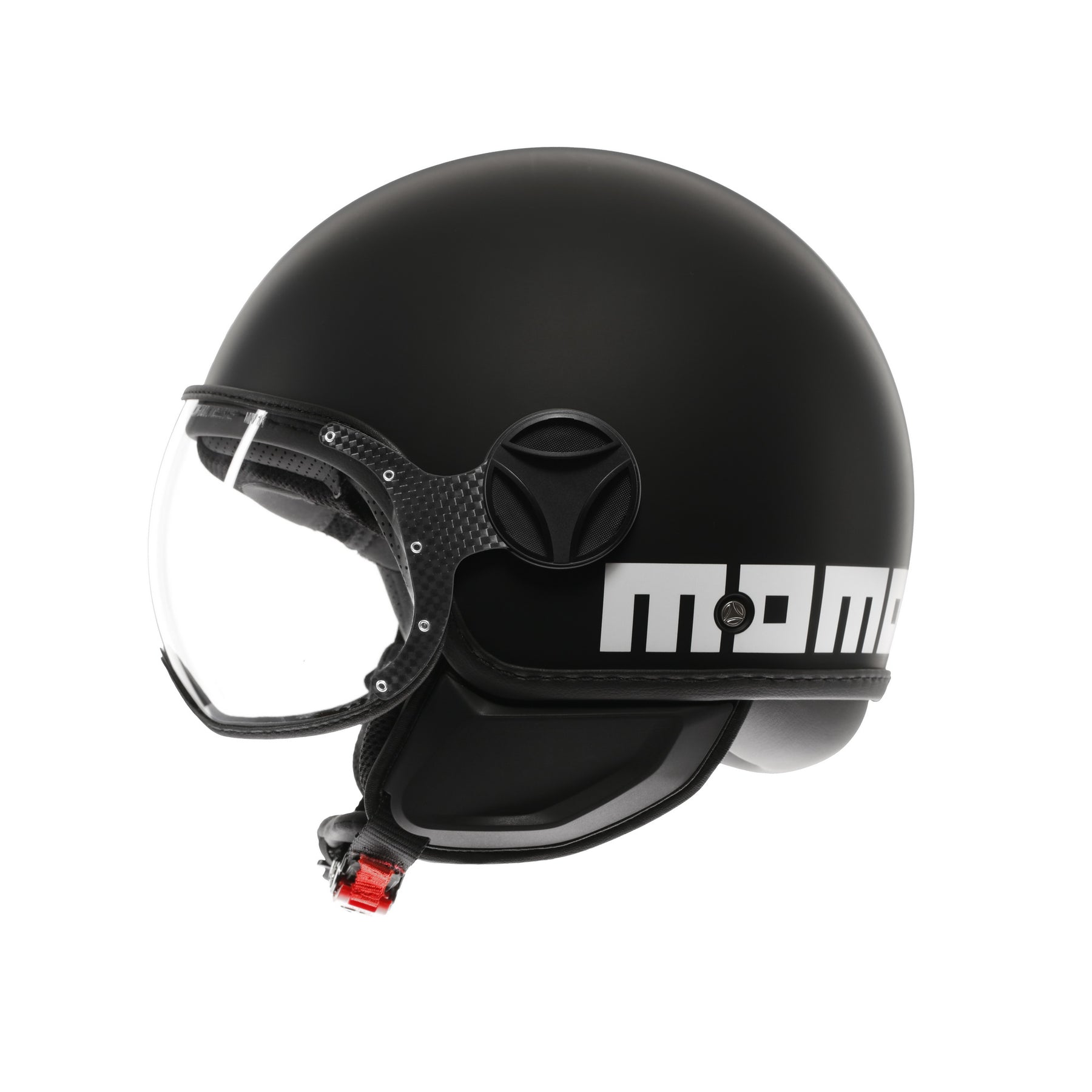 Casco moto jet Momo Design FGTR CLASSIC Mono E2206 Nero opaco / bianco