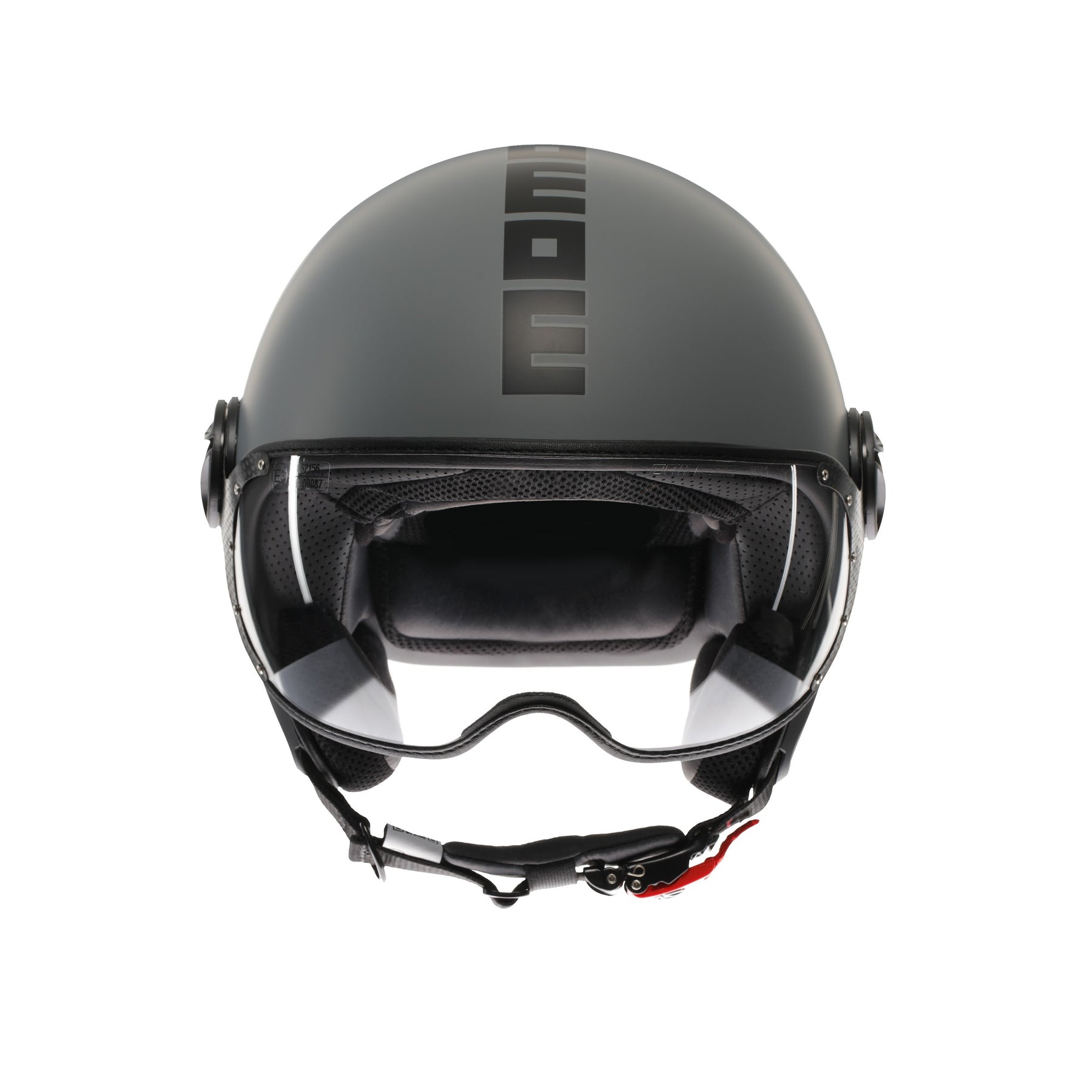 Casco moto jet Momo Design FGTR CLASSIC Mono E2206 Grigio opaco / nero