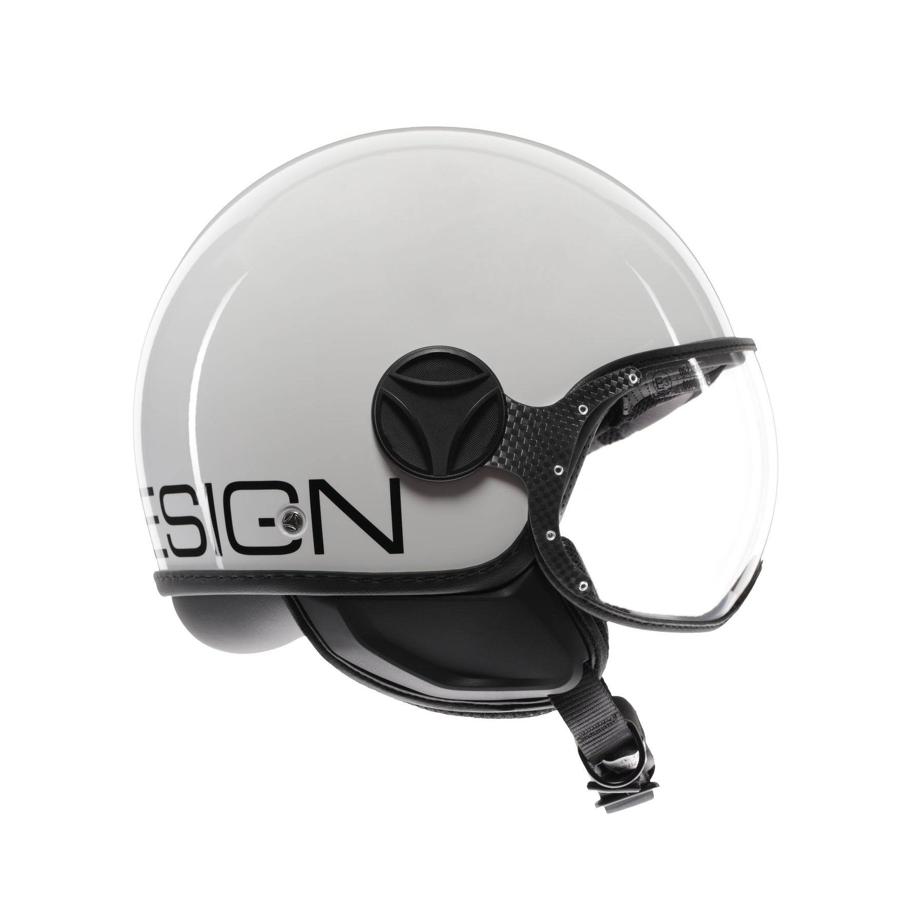 Casco moto jet Momo Design FGTR CLASSIC Mono E2206 Bianco lucido / nero