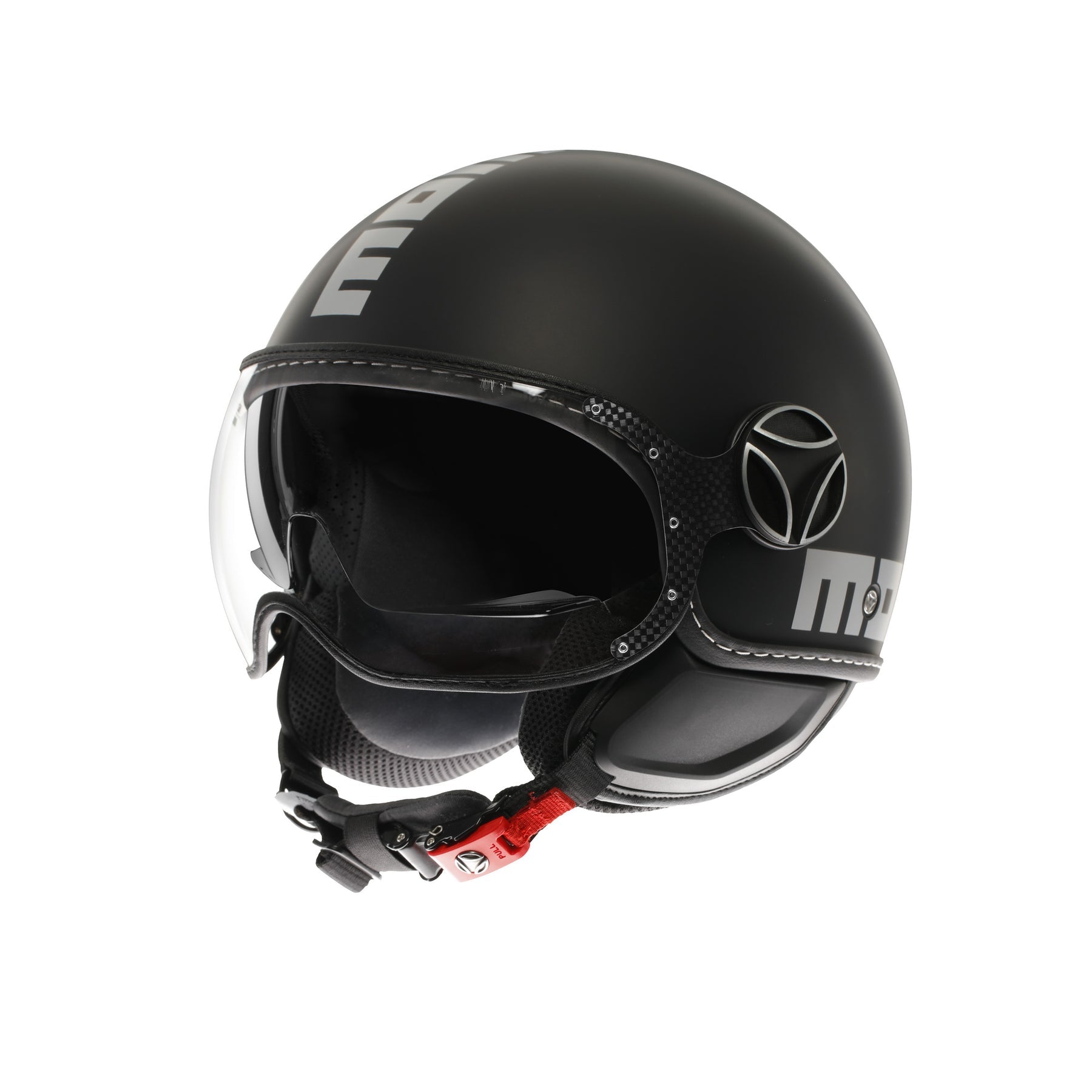 Momo Design Casco moto jet FGTR EVO Mono E2206 Nero opaco / silver