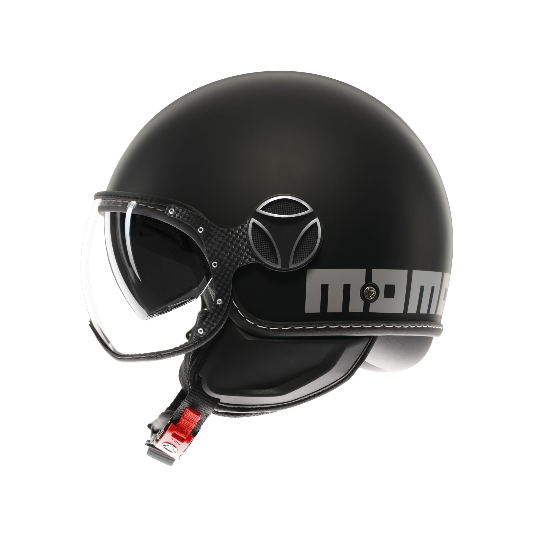 Momo Design Casco moto jet FGTR EVO Mono E2206 Nero opaco / silver