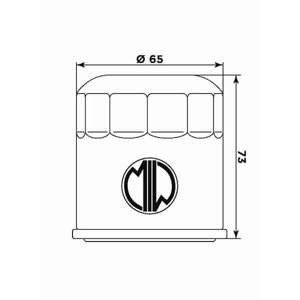 Filtro Olio Meiwa H1013 YAMAHA KAWASAKI 5GH134400000 - 15290-E12-100      