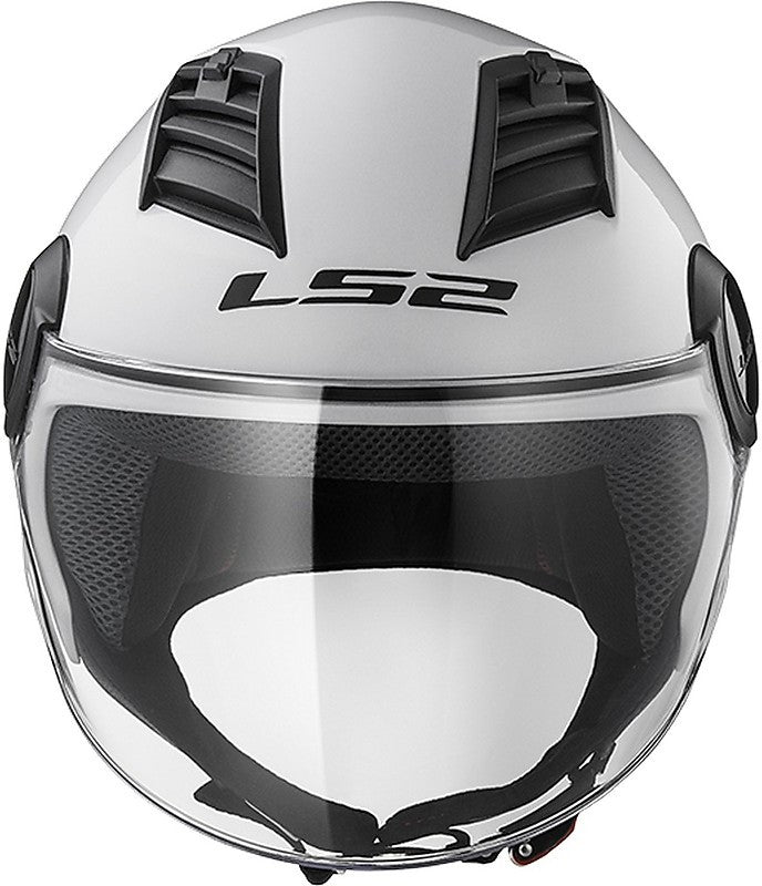 Casco per moto e scooter Jet OF562 Airflow Bianco Lucido Ls2