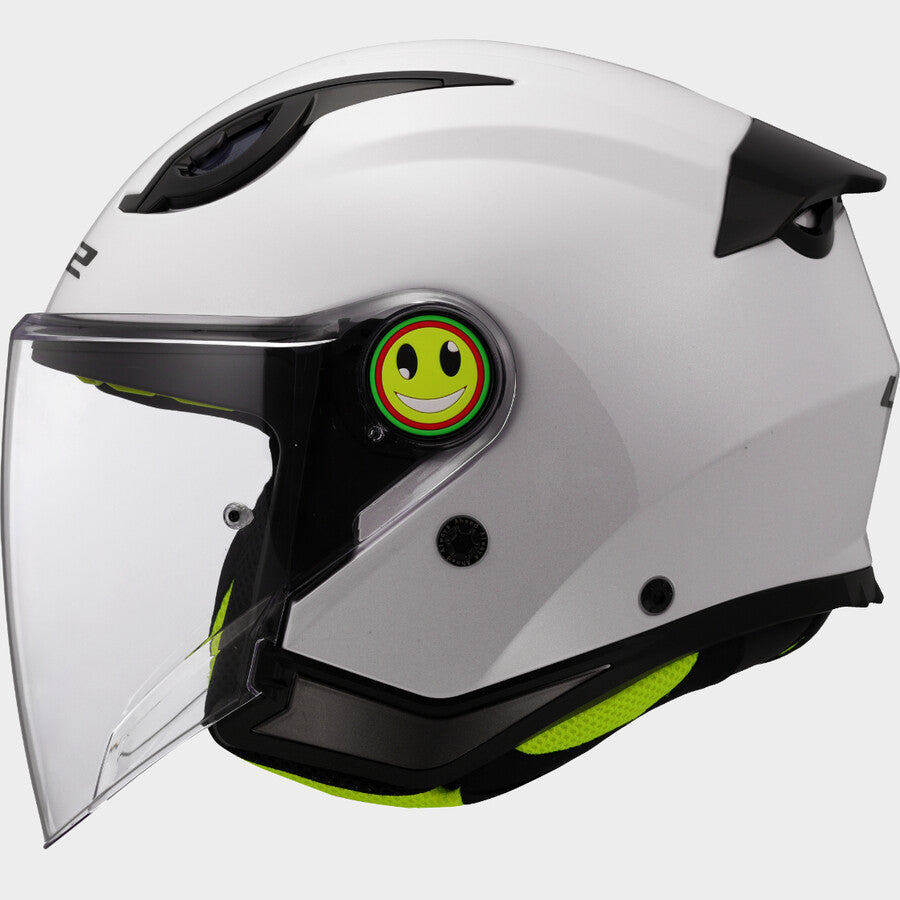Casco per moto Jet Bambini LS2 OF622 FUNNY II SOLID WHITE 