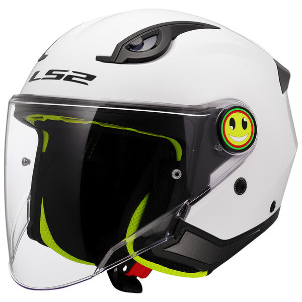 Casco per moto Jet Bambini LS2 OF622 FUNNY II SOLID WHITE 