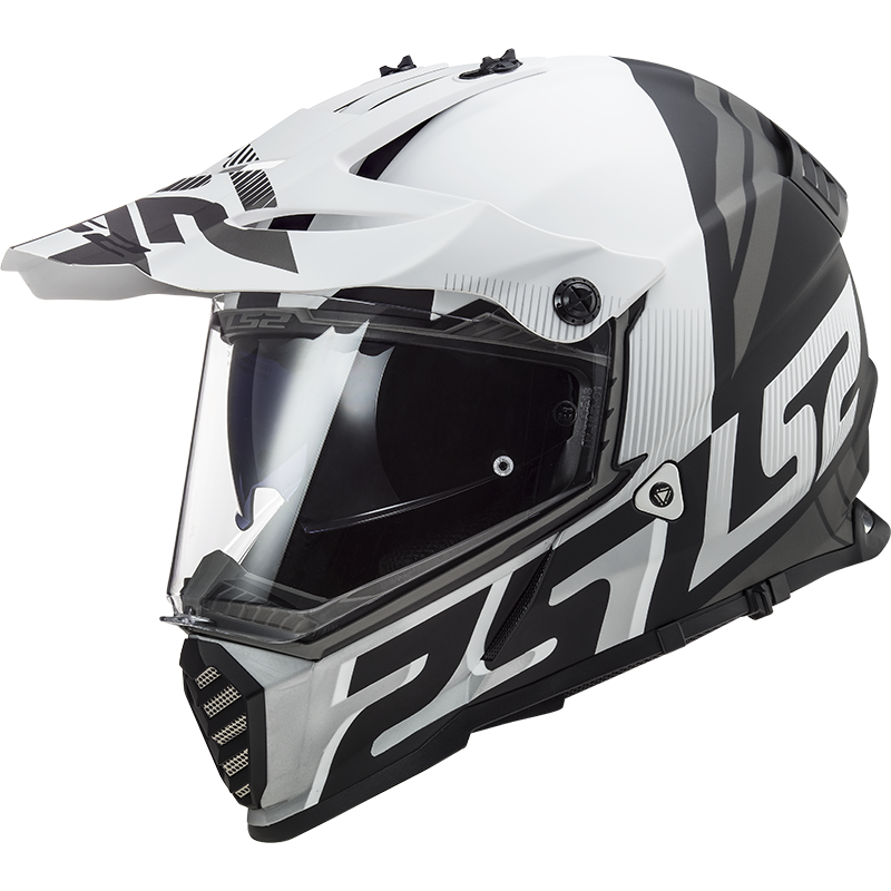 Casco Integrale Mx436 Pioneer Evo Evolve White Matt Black Ls2