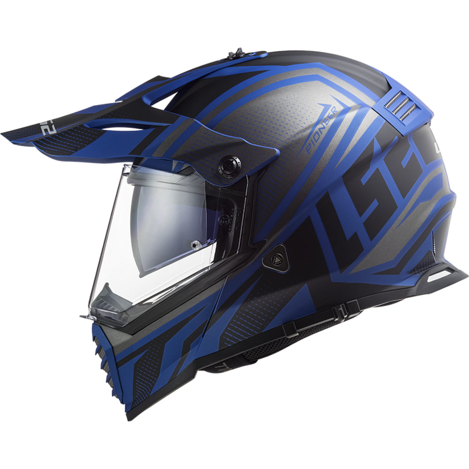 Casco Integrale Mx436 Pioneer Evo Master Matt Black Blue Ls2