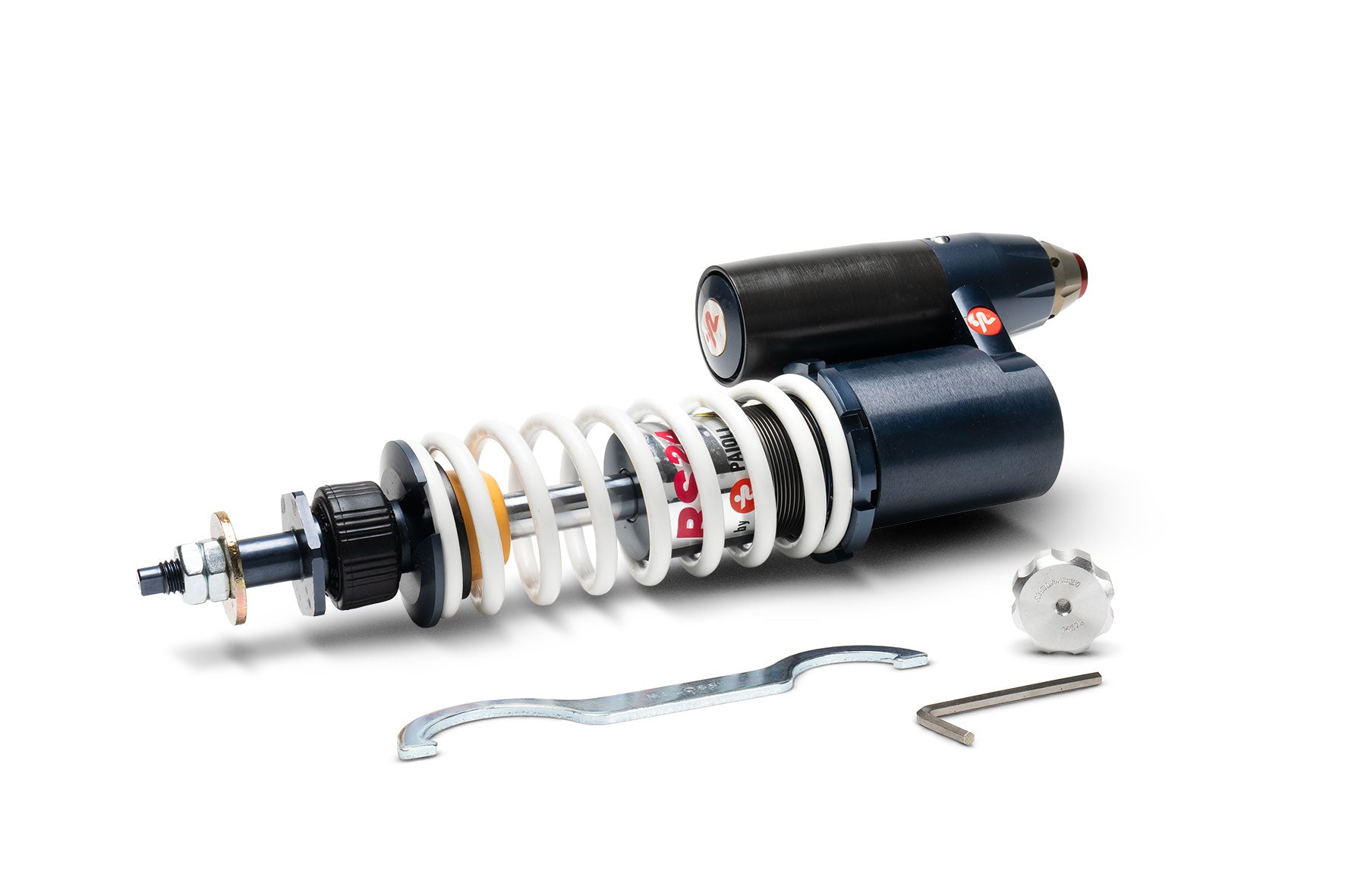 4620162 Coppia ammortizzatori anteriore e posteriore rs24/10-r, anteriore 181 / 333 mm Malossi