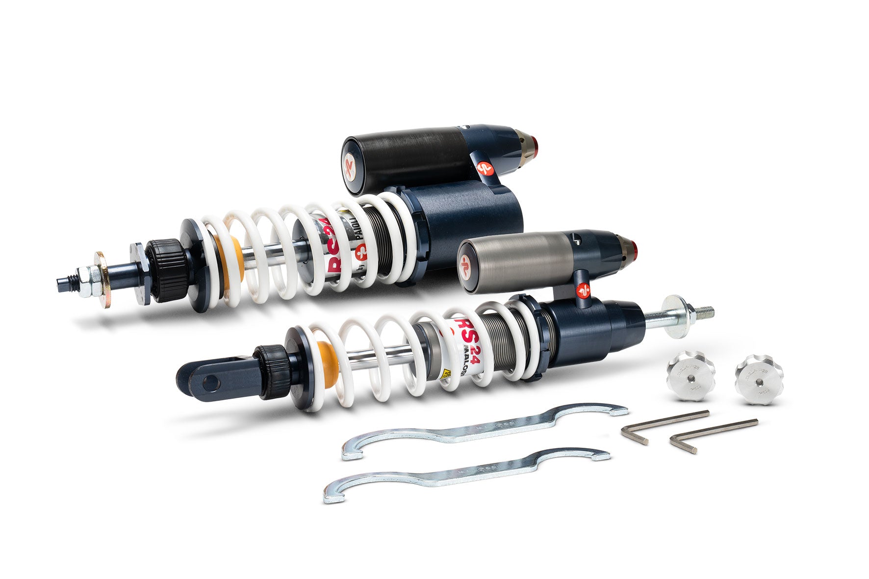 4620162 Coppia ammortizzatori anteriore e posteriore rs24/10-r, anteriore 181 / 333 mm Malossi