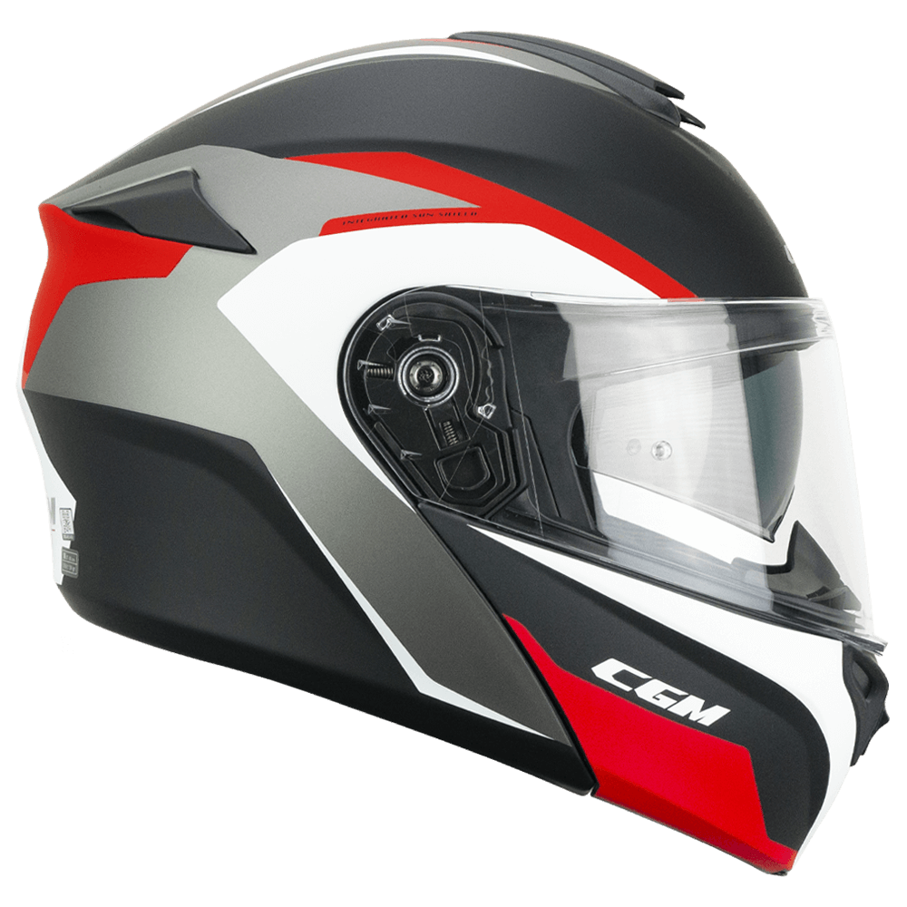 Casco Modulare apribile per moto Uomo Donna 508G BERLINO DRESDA Nero Rosso opaco