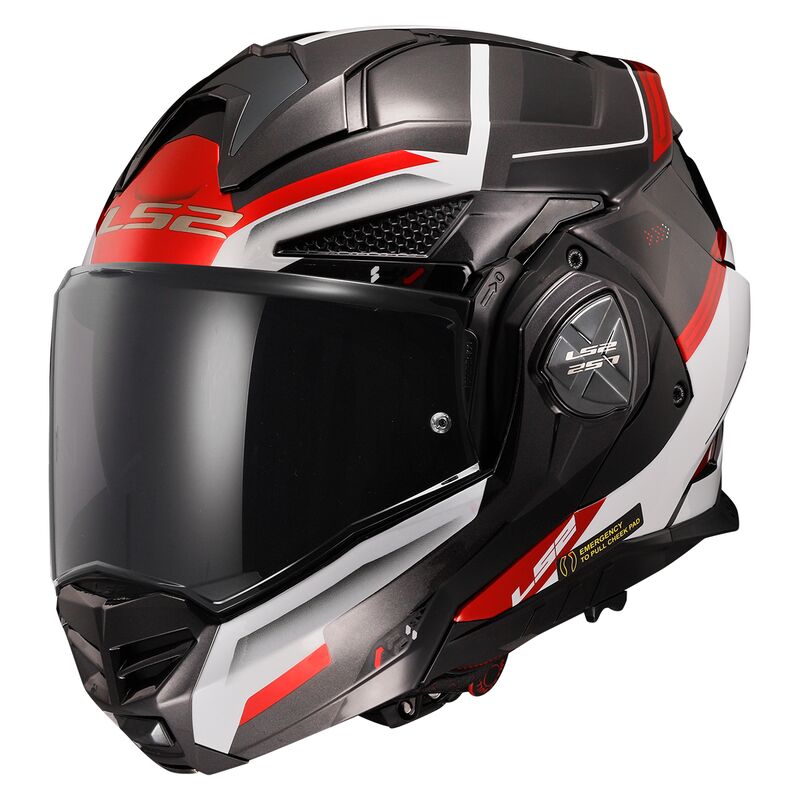 Casco Modulare per moto LS2 FF901 ADVANT X SPECTRUM BLACK WHITE RED ECE 22.06