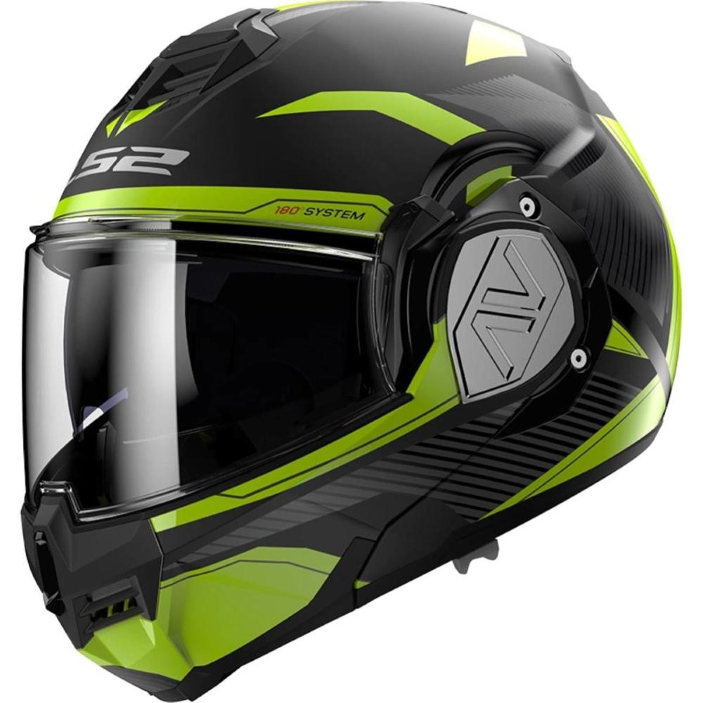 Casco Modulare LS2 FF906 ADVANT REVO MATT BLACK H-V YELLOW ECE 22.06