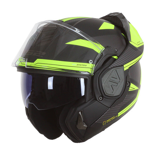 Casco Modulare LS2 FF906 ADVANT REVO MATT BLACK H-V YELLOW ECE 22.06