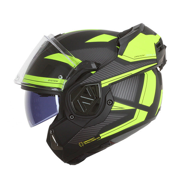 Casco Modulare LS2 FF906 ADVANT REVO MATT BLACK H-V YELLOW ECE 22.06