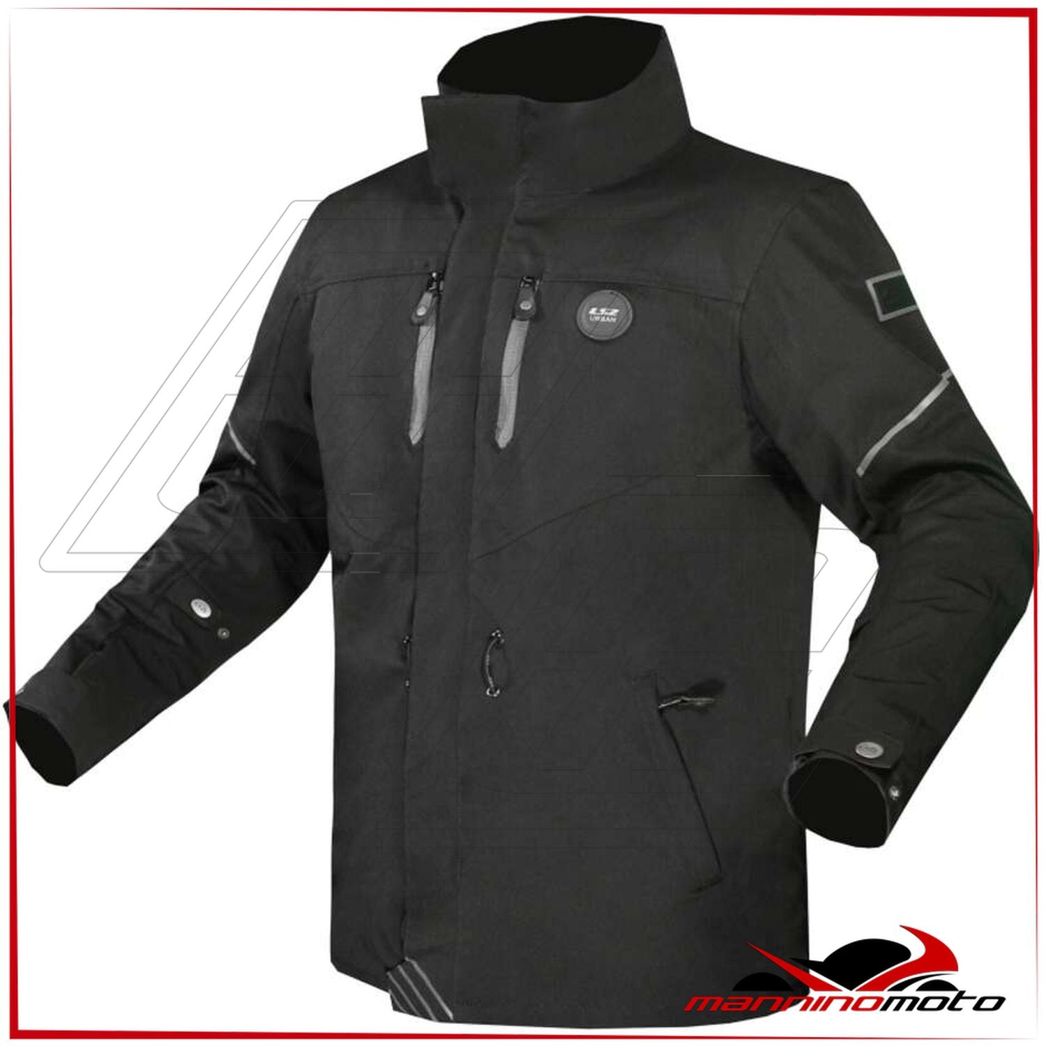 Giacca per moto in tessuto Uomo Nera LS2 RAMBLA EVO MAN JACKET BLACK