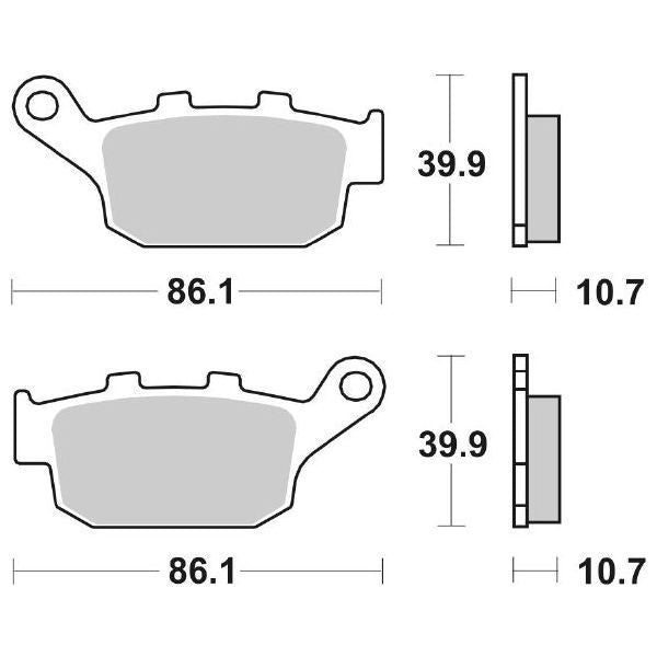 Pastiglie Freno Sbs moto Honda/TRIUMPH/BUELL Posteriori