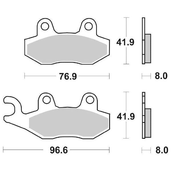 Pastiglie Freno Sbs Anteriori moto TRIUMPH/KYMCO/KAWASAKI        