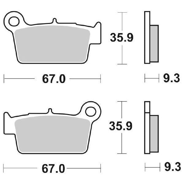Pastiglie Freno Posteriori Sbs 790SI YAMAHA YZ F 250/450 2020-2023