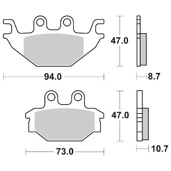 Pastiglie Freno Sbs POSTERIORI YAMAHA YZF R 125 - 5D7F59110000