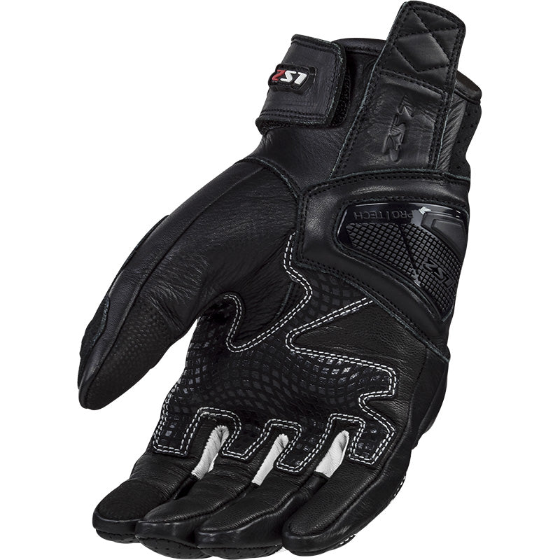 Guanti per moto Uomo Ls2 Spark 2 LEATHER Nero Bianco