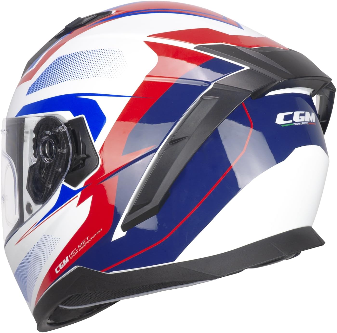 Casco per moto Integrale Uomo Donna 311G BLAST SPORT Bianco Blu