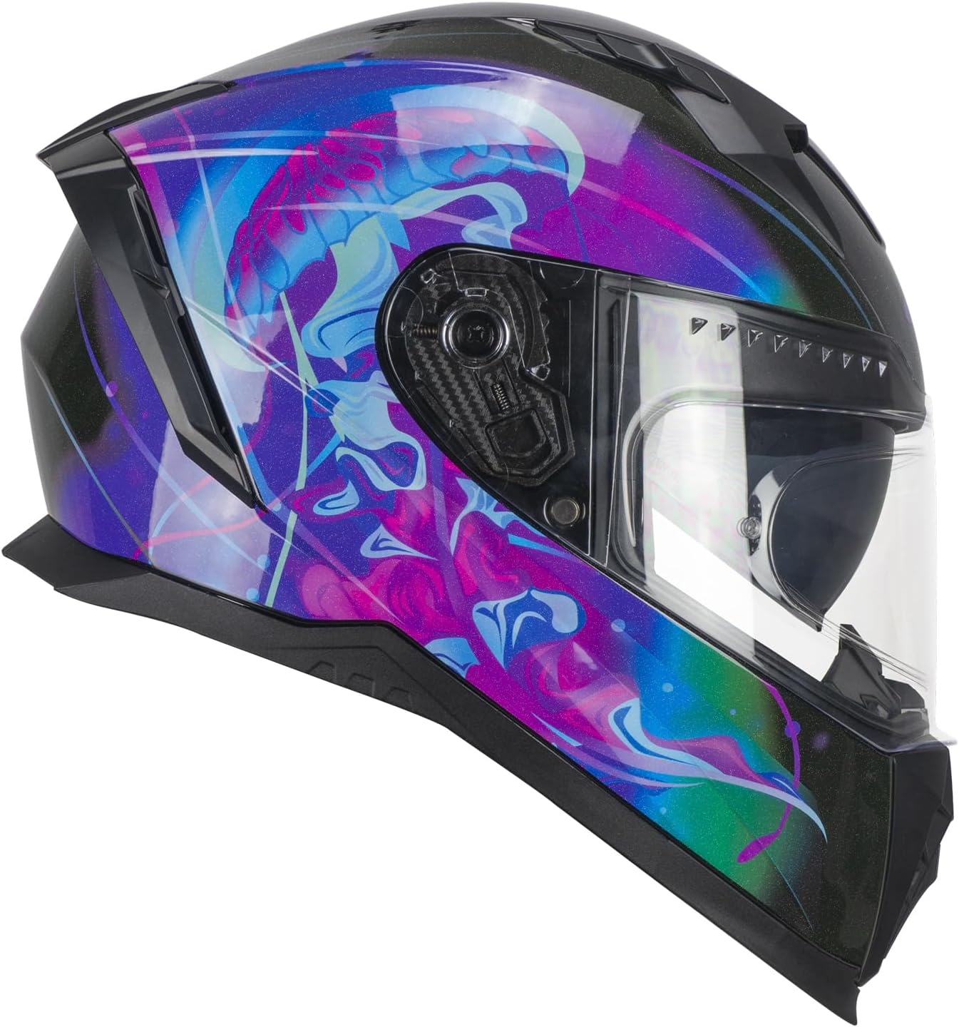 Casco per moto Integrale Uomo Donna 311S BLAST JELLY Nero Viola