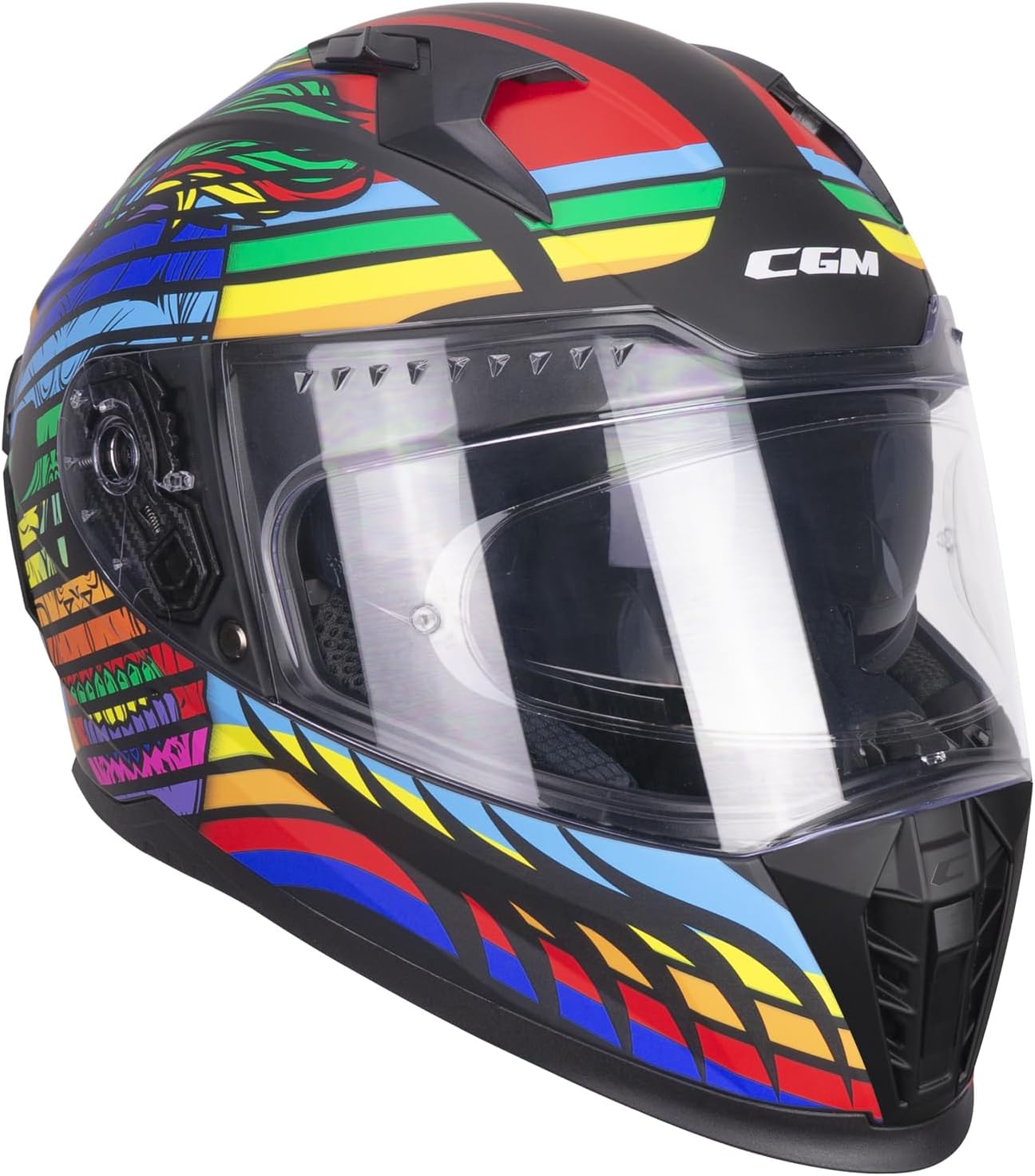 Casco per moto Integrale Uomo Donna 311X BLAST SKULL Nero Blu Rosso opaco